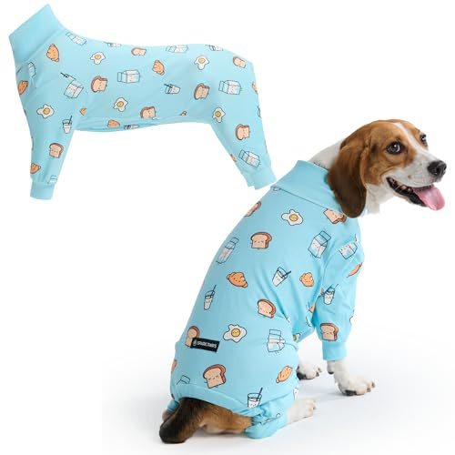 Spark Paws Hundepyjama, Onesie Erholungsanzug nach Operation | Ultraweich und 4-Wege-Stretch, für Kleine, Mittlere und Große Hunde