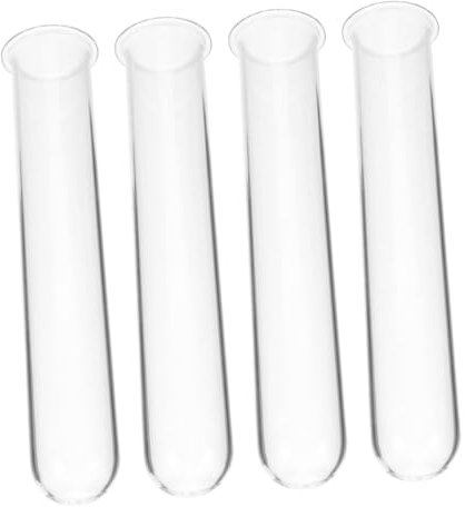 Yardenfun Jarrones de Tubo de Ensayo Hidropónico para Flores 4 Piezas Tubos de Agua de Vidrio Jarrón de Propagación de Flores Terrarios de Plantas Pequeñas