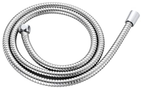 JOHO Duschschlauch 1,5m aus Edelstahl - Brauseschlauch mit Standard Anschluss Chrom