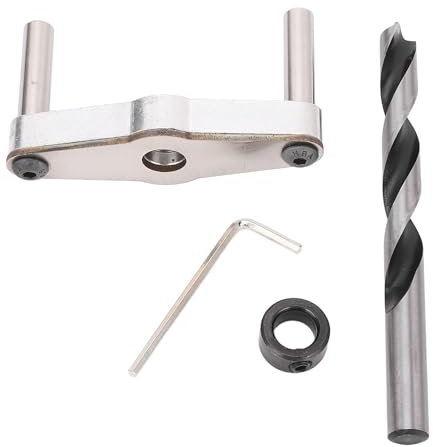 Dowel Jig Kit Drill Guide Direct Hole Drill Jig Vertical Positioning Punch for Woodworking Opening, Wood Joiner Nails (8mm)