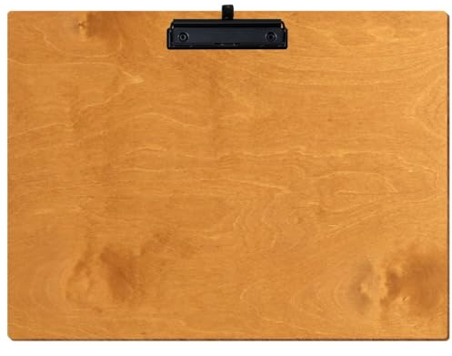 Bütic Holz Klemmbrett Standardform Birnbaum für DIN A3 A4 A5 A6 aus 3mm Birkensperrholz und mit widerstandsfähigem Klarlack versiegelt