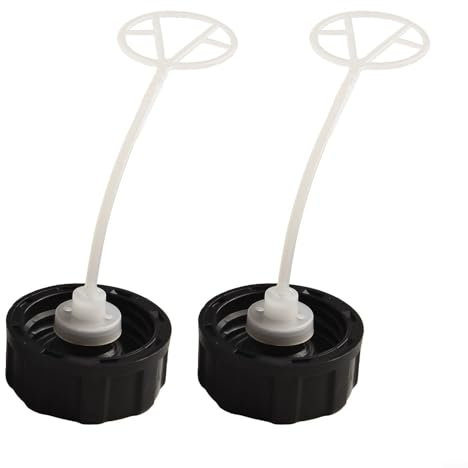 TDCuizent Black Plastic Fuel Tank Cap 45mm Outer 34mm Inner Diameter for 43cc 49cc 52cc 55cc Hedge Trimmer Brush Cutter Chainsaw Mower Garden Engine Petrol Scooter 2 Pack