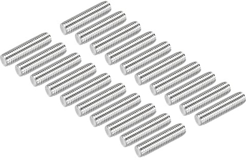 QUARKZMAN 20 Stück Gewindestange M10 x 40mm Gewindestab Messing Gewindestifte Metrische Vollgewindestange Gewindebolzen für Möbel Maschinen Schraubverbindungen