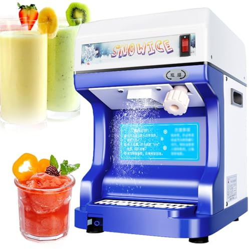 Trituradora De Hielo Eléctrica Comercial De 220 V/110 V, Máquina De Raspado De Hielo Para Conos De Nieve De 250 W Con Tamaño De Hielo Ajustable, 120 Kg/h Y Gran Capacidad De 2 L, Ideal Para Restaurant