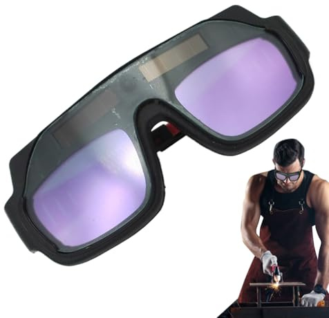 Fangfhai Gafas de soldadura, lentes protectoras para los ojos, lentes de soldadura de oscurecimiento automático, lentes de color real para construcción, carpintería, laboratorio, paisajismo, corte de