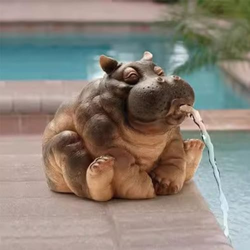 GUQASDV Fontaines for Bassins d'animaux,Accessoire Décoratif for Fontaine, Bassins À Poissons Koï De Jardin, Statue De Fontaine D'extérieur, Circulation Automatique