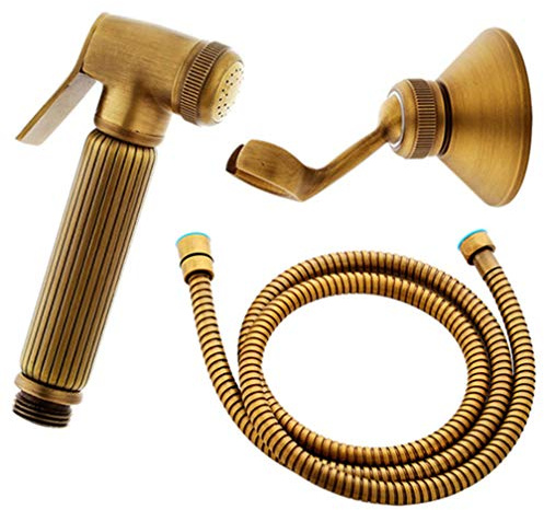 XANAYXWJ Bidets Spray All Multi-Color Bathroom Handheld Bidet Spray Sets Toilet Wash Hygienic Accessories Shower Bidet,Antique Brass