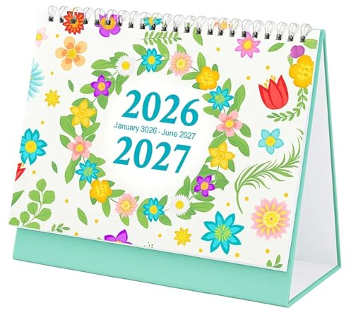 Stehkalender 2026, 20,3×18×8 cm, Tischkalender 2025 2026, Praktischer Wochenplaner, Ideal Für Büro Und Schule, Größe