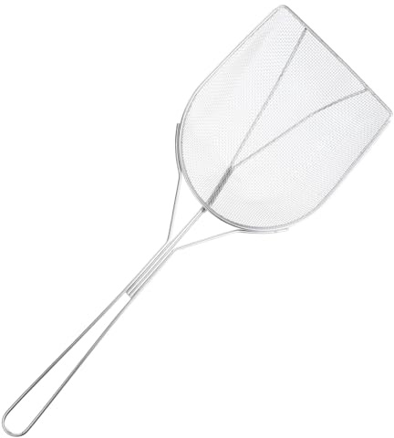 DECORNIJIA Colino per Olio in Acciaio Inossidabile Quadrato Cucchiaio Schiumarola a Maglia Fine per Friggitrice Filtro Olio da Cucina per Residui di Grasso Utensile Cucina Versatile