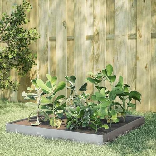 Bancal de acero galvanizado 100 x 100 x 18,5 cm, duradero y fácil de limpiar, ideal para jardín, balcón y terraza, perfecto para cultivo de verduras y parterres de flores