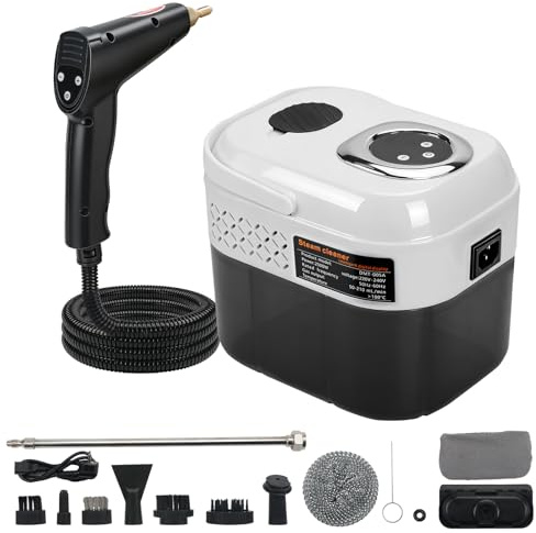 Limpiadores a Vapor Portátiles de Alta Temperatura y Presión de 2500 W | Ajustable 6 Niveles 1700ml, Para Hogar Cocina Baño Coche Suelos Muebles
