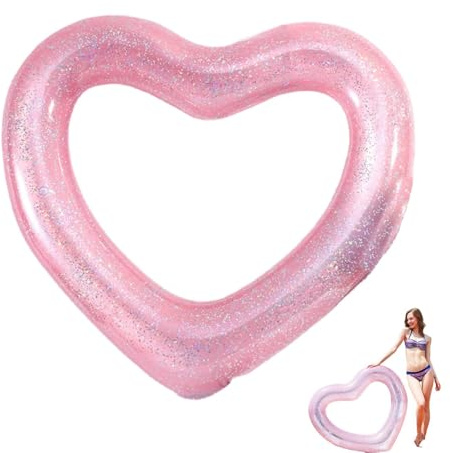 inflatable heart shaped swimming pool ring inflatable pool ring summer toy party accessories for girls