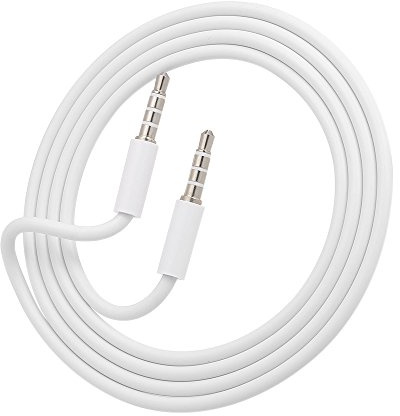 RASTKY Cavo Audio Maschio-maschio con Prestazioni Stabili per Telefono/auto/laptop, Cavo AUX Bianco da 1 M