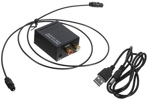 CHICAMPERA Digital Analog Audio Konverter mit USB Stromversorgung und Glasfaserkabel Kunststoffgehäuse Unterstützt 32 96 kHz für Player und Optische Audioausgänge Schwarz