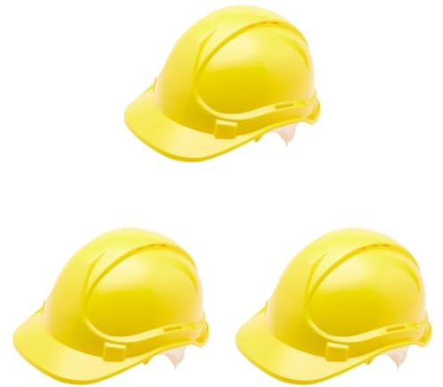 Blackrock Gelber Schutzhelm, Sicherheitshelm, für das Baugewerbe, Herren, Damen, Unisex, Arbeitshüte, Bauarbeiter, Einheitsgröße, verstellbares Kopfband, HDPE-Schutz, UK/EU 2016/425 EN937:2012+A1:2012