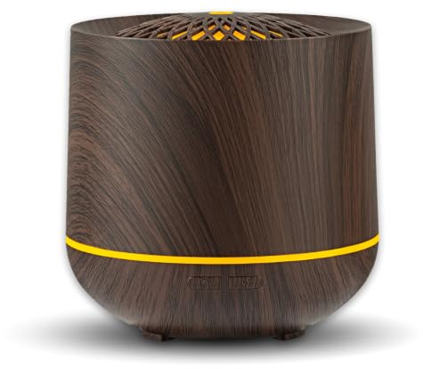 Aroma Diffuser für ätherische Öle, 300ml Ultrasonic Diffuser, Luftbefeuchter mit kühlem Nebel, 7-Farben LED Licht & Auto-Off