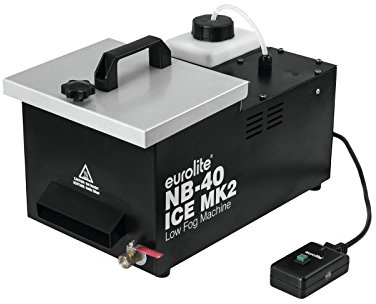 Eurolite NB-40 MK2 ICE Bodennebler | Kompakte Maschine (450 W), 1,2-Liter-Tank, Fernbedienung, Eiswürfelkühlung | Erzeugt große Mengen tief liegenden Bodennebels |