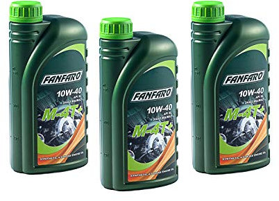 FANFARO Motoröl M-4T+ 10W-40 API SL Motorrad 3 Stück 1 Liter