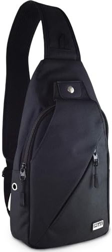 Peak Gear Sling Crossbody Rucksack – Urban Messenger Day Bag, Schwarz, Einheitsgröße