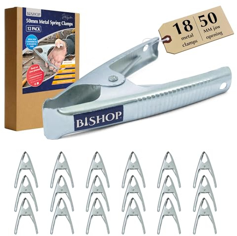 Bishop 50mm Métal Marché Stand Ressort Serre-Joint Pinces Pour Serrage Bâches Camping Menuiserie DIY - QTY: 18