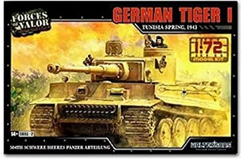 Forces of Valor 1:72 Dt. Tiger I DAK 1943 fr. Prod. Kit - modello da pavimento, modellismo, modello diorama, modellismo militare, kit in plastica