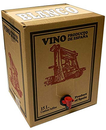 Bag in Box 15L Vino Blanco Joven Bodega Los Corzos (Equivalente a 20 Botellas de 750 ml)
