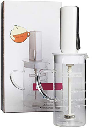 LTLWSH Milk frother Electric Foamer Coffee Foam Maker Milk Shake Mixer Battery Operated Latte Cappuccino Frothing Pitcher 300ml Coffee frother Whisk Machine Milk frother jug Cup