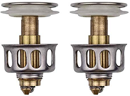Filtre de vidange universel pour lavabo, crépine de vidange d'évier de cuisine 35 mm, crépine et bouchon d'évier de cuisine combinés,2pc