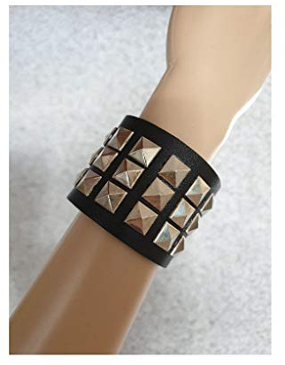 K83250062 schwarz Damen Herren Nieten Armband Punk