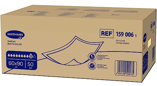 Moli Care Bed Mat Eco 9 Tropfen 60 cm x 90 cm Unterlagen, 50 St. Unterlagen