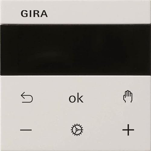 GIRA 539403 System 3000 Raumtemperaturregler BT, System 55, reinweiß glänzend