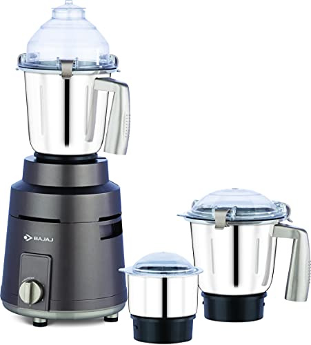 Bajaj Herculo 1000W Powerful Mixing Mill with Nutri-Pro Function, 3 Jars, Coffee Brown and Gold
