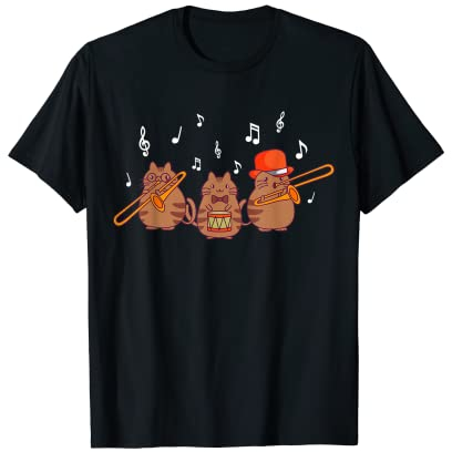 Cats In Jazz spielt Posaunentrompete T-Shirt