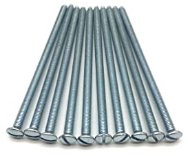 Jones DIY M3.5 Silver Electrical Socket Screws, 75mm, For Switches, Light Switch, Plug Sockets, 3.5mm x 75mm, (10)