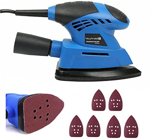 Mouse Sander 130W, 12000RPM Sanding Machine for Wood Detail Sander with 6 PCS Sandpapers Hand Sanders with Dust Collector, Multi Sander Electric Sander for Woodworking, Sanding, Detailing