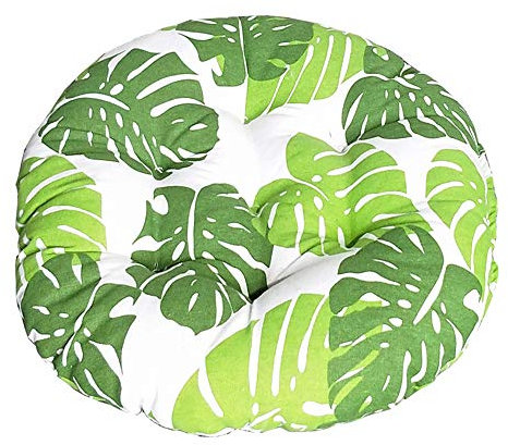 Lukery Cojines de Suelo, Cojín de Asiento para Silla de Comedor Redondo Cojines de Algodón y Lino Suave para Oficina, Hogar,Jardín - Ideal para Exterior e Interior (Hoja de Tortuga,45x45cm)