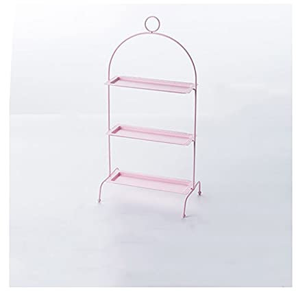 LUCBEI Kuchenständer ServierStänder Rosa Dessert Tischdekoration Geburtstag Kuchen Teller Hochzeit Tisch Display Stand Dekoration Tablett Nachmittag Tee Dessert Stand Tortenständer (Size : C)