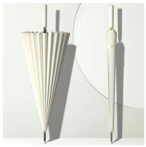 REOTEL 24 Bones Golf Regenschirm, großer überdimensionaler doppelter winddichter Regenschirm, automatischer klassischer Regenschirm, für Golf, Camping, Wandern, Rucksack, Angeln,Beige