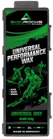 SkinRocks Universal Skiwachs Langlauf Snowboard Bügelwachs All IN ONE Wax Black (250)