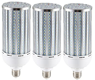Frewqy 50w Corn Led Light Bulb, LED Bulbs, E27/E40/E14/B22OPtional, 110-277v 3000k/6000k, for Indoor Outdoor Garage Yard Driveway Storage Room Work Shop (Color : E40, Size : White 3)