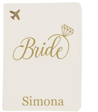 Mr. Gadgets Personalisierte Reisepasshülle mit Namen - Machen Sie Ihre Reise mit nur wenigen Klicks einzigartig, Bride, Taglia Unica, Zeitgenössisch