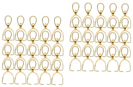 SHINEOFI 40 Stück Schnallen Halskettenanhänger Glieder Klemmbügel Für Klemmclip Verschluss Bügelanhänger DIY Verbindungsstück Bügel Charm Verschluss Schmuck DIY Halskettenverbinder
