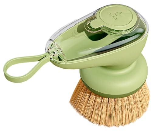 Sink Cleaning Brush - Dish Brush with Soap Dispenser | Kitchen Scrub Brush | Pot Pan Brush Soap Dispensing | Dish Brushes with Soap Dispenser for Dishwashing Cleaning