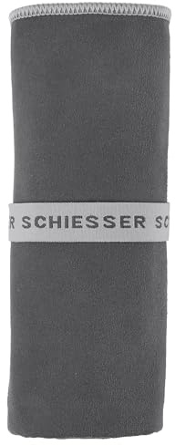 Schiesser Mikrofaser- Handtuch Mario für Sport, Sauna, Reise | schnelltrocknend | leicht | kompakt | 80x130cm | Grau
