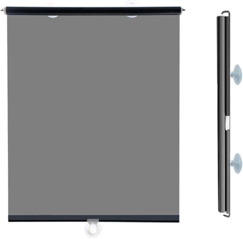 Balkon Rollos mit Saugnäpfen Verdunkelungsvorhang Einziehbares Saugnapf-Rollo-Fensterrollo Ohne Bohren,Verdunkelung Rollos ohne Bohren,Fensterrollos,UV-Schutz Wasserdichter