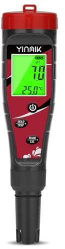 YINMIK Testeur pH Sel Chlore Testeur Piscine 7 en 1 Professionnel pH Mètre Piscines d'e au Sel, Testeur Piscine électronique,Testeur pH et EC TDS sel Piscine pour Aquarium hydroponique