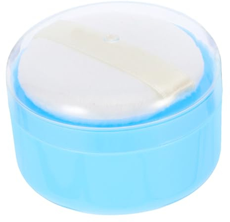 Homoyoyo Tragbare Babypuderdose mit Puderquaste Aufbewahrungsdose für Babypuder Kunststoff mit Textilbaumwolle für Tägliche Anwendung zu Hause