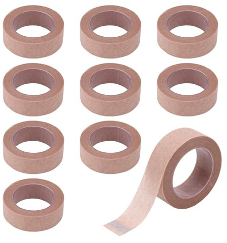 10 Rollos Cinta Nasal para Rinoplastia, Color Piel Tape Médica Autoadhesiva Papel Rinoplastia Cinta Microporosa Para Piel Sensible, 1,3cmx9,14m