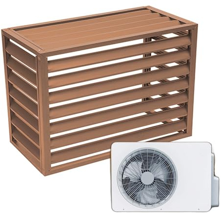Copertura per condizionatore d'aria esterna in alluminio per pompa di calore compatibile con L100/W50/H70 (1.5P) Protezione CA resistente alle intemperie per tutte le stagioni
