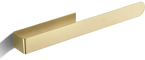 DarMoi Klebender Handtuchhalter - 37 cm Gebürstetes Gold - Selbstklebende Handtuchstange ohne Bohren für Badezimmer, Küche & Gäste-WC